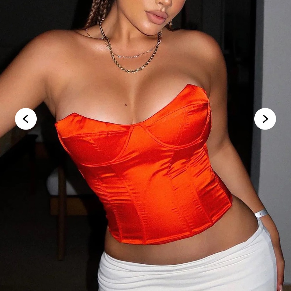 Orange corset top
